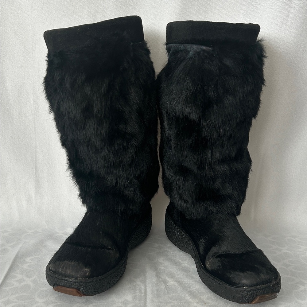 Pajar Made in Italy Cozy Black Faux Fur Winter Boots Shoes **Size 38/US 7** 🌺🌺 - Picture 2 of 12